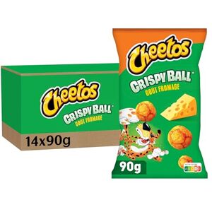 Cheetos Crispy Ball Biscuits Apéritifs Soufflés Goût Fromage 90g Lot de 14 - Publicité Cheetos Crispy Ball Biscuits Apéritifs Soufflés Goût Fromage 90g Lot de 14 - Publicité
