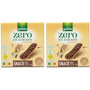 Gullon Zéro Collation sans sucre Biscuits au chocolat noir 2 paquets de 150 g chacun - Publicité Gullon Zéro Collation sans sucre Biscuits au chocolat noir 2 paquets de 150 g chacun - Publicité