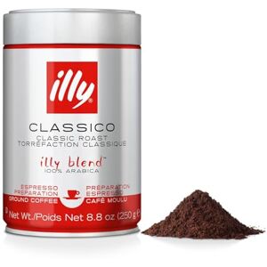 illy Caffe Normal Mouture fine Café Espresso Torréfaction moyenne rouge Pack de Boîtes 2 8.8 Oz - Publicité illy Caffe Normal Mouture fine Café Espresso Torréfaction moyenne rouge Pack de Boîtes 2 8.8 Oz - Publicité