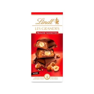 Lindt Tablettes Praliné Noisettes LES GRANDES Chocolat Noir 225g - Publicité