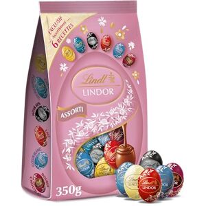 Lindt Sachet d'Œufs LINDOR Assortiment de Chocolats 6 recettes Idéal pour Pâques, 350g - Publicité Lindt Sachet d'Œufs LINDOR Assortiment de Chocolats 6 recettes Idéal pour Pâques, 350g - Publicité