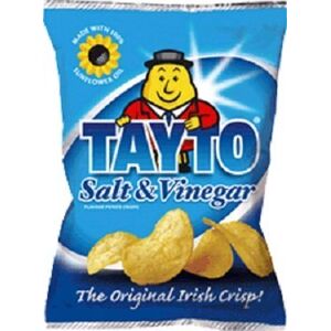 Tayto Salt and Vinegar Flavour Crisps from Ireland 25 x 25g packs by - Publicité Tayto Salt and Vinegar Flavour Crisps from Ireland 25 x 25g packs by - Publicité