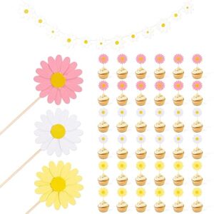YiiHHooN 36 Pièces de Pâquerettes Cupcake Topper, 3 Couleur de Décoration de Gâteau Pâquerettes et Bannières, Pâquerettes Décoration Anniversaire Cake Topper pour Happy Birthday Partydeko Gâteau de Mariage - Publicité YiiHHooN 36 Pièces de Pâquerettes Cupcake Topper, 3 Couleur de Décoration de Gâteau Pâquerettes et Bannières, Pâquerettes Décoration Anniversaire Cake Topper pour Happy Birthday Partydeko Gâteau de Mariage - Publicité