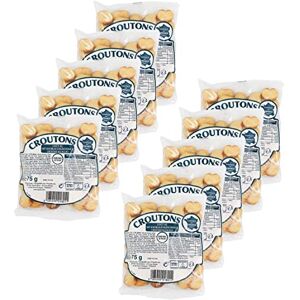 Agidra Lot 10x Croûtons saveur ail 75g – Format familial – Croûtons croustillants pour soupes et salades - Publicité Agidra Lot 10x Croûtons saveur ail 75g – Format familial – Croûtons croustillants pour soupes et salades - Publicité