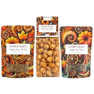 Everly Grace Coffret Gourmand Pumpkin Spice – Thé Bio en Vrac et Popcorn Croustillant – Mélange Artisanal d'Automne avec Cannelle, Muscade et Citrouille – Thé Noir et Tisane Épicée - Publicité Everly Grace Coffret Gourmand Pumpkin Spice – Thé Bio en Vrac et Popcorn Croustillant – Mélange Artisanal d'Automne avec Cannelle, Muscade et Citrouille – Thé Noir et Tisane Épicée - Publicité
