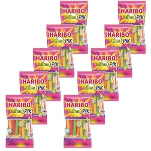 HARIBO Paille PIK Bonbons Piquants Goûts Tropical/Passion, Fraise/Citron, Iced Tea Pêche & Cola Sans Colorants Artificiels 10 x 90 g - Publicité HARIBO Paille PIK Bonbons Piquants Goûts Tropical/Passion, Fraise/Citron, Iced Tea Pêche & Cola Sans Colorants Artificiels 10 x 90 g - Publicité