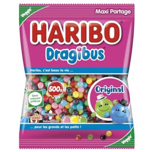 HARIBO Dragibus Bonbons Sans Colorants Artificiels & Sans Gélatine Sachet 500 g - Publicité HARIBO Dragibus Bonbons Sans Colorants Artificiels & Sans Gélatine Sachet 500 g - Publicité