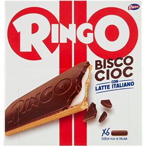 Barilla Pavesi Lot de 3 biscuits Ringo Bisco Cioc Latte Chocolat avec lait et chocolat 162gr 6 snack - Publicité Barilla Pavesi Lot de 3 biscuits Ringo Bisco Cioc Latte Chocolat avec lait et chocolat 162gr 6 snack - Publicité