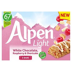 Alpen Chocolat blanc clair aux framboises et sablés 5 x 19 g, 5 x 0,20 g - Publicité