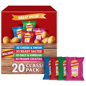 Walkers Boîte de chips multipack Classic Variety 20x25g - Publicité Walkers Boîte de chips multipack Classic Variety 20x25g - Publicité