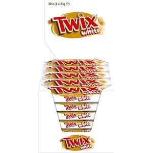 Twix Lot de 30 barres de chocolat blanc 46 g chacune – Fabrication britannique - Publicité Twix Lot de 30 barres de chocolat blanc 46 g chacune – Fabrication britannique - Publicité