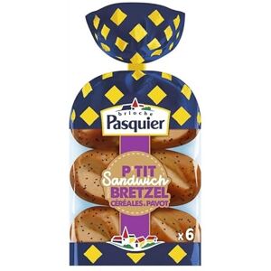 6 PAINS FAÇON BRETZEL CÉRÉALES & PAVOT 270G, BRIOCHE PASQUIER, LOT DE 4 - Publicité 6 PAINS FAÇON BRETZEL CÉRÉALES & PAVOT 270G, BRIOCHE PASQUIER, LOT DE 4 - Publicité