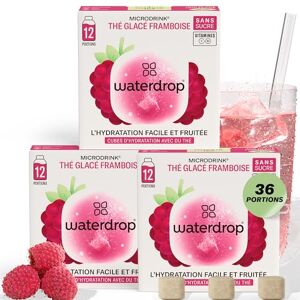 waterdrop MICRODRINK waterdrop® Thé Glacé Framboise – 36 Cubes d’Ice Tea Sans Sucre, Saveur Thé Noir & Framboise, Pastilles d’Eau Aromatisée, Extraits Naturels de Fruits et Plantes, Enrichi en Vitamines C et B - Publicité waterdrop MICRODRINK waterdrop® Thé Glacé Framboise – 36 Cubes d’Ice Tea Sans Sucre, Saveur Thé Noir & Framboise, Pastilles d’Eau Aromatisée, Extraits Naturels de Fruits et Plantes, Enrichi en Vitamines C et B - Publicité