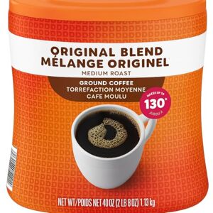 Dunkin' Donuts Boîte de Café Moulu à Torréfaction Moyenne Dunkin Donuts Original Blend 1,27 kg (45 OZ) - Publicité Dunkin' Donuts Boîte de Café Moulu à Torréfaction Moyenne Dunkin Donuts Original Blend 1,27 kg (45 OZ) - Publicité