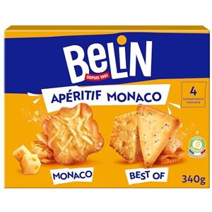 Belin 1 Paquet de Crackers Assortiment Monaco Emmental 340g A Partager entre Amis ou en Famille pour les Apéros Fabriqué en France 340g - Publicité Belin 1 Paquet de Crackers Assortiment Monaco Emmental 340g A Partager entre Amis ou en Famille pour les Apéros Fabriqué en France 340g - Publicité