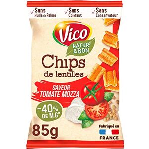 AUCHAN Lot de 3 unités *** VICO Chips de lentilles goût tomate mozzarella et basilic 85g - Publicité AUCHAN Lot de 3 unités *** VICO Chips de lentilles goût tomate mozzarella et basilic 85g - Publicité