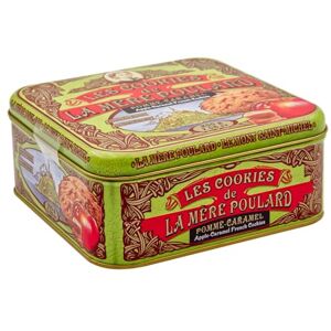 LA MERE POULARD Demi-Coffret fer Collector de Cookies Pomme et Caramel 200g Biscuiterie La Mère Poulard - Publicité LA MERE POULARD Demi-Coffret fer Collector de Cookies Pomme et Caramel 200g Biscuiterie La Mère Poulard - Publicité
