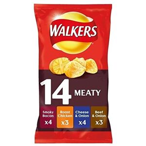Walkers Crisps Meaty Variété (18x25g) Paquet de 2 - Publicité Walkers Crisps Meaty Variété (18x25g) Paquet de 2 - Publicité