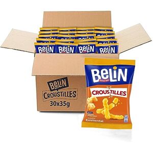 Belin Biscuits Soufflés Croustillants Goût Emmental A Partager entre Amis ou en Famille pour les Apéros Format Individuel Pratique Sans Colorant Sans Conservateur Carton de 30 sachets de 35g - Publicité Belin Biscuits Soufflés Croustillants Goût Emmental A Partager entre Amis ou en Famille pour les Apéros Format Individuel Pratique Sans Colorant Sans Conservateur Carton de 30 sachets de 35g - Publicité