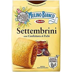 Mulino Bianco , Settembrini Biscuits au coeur tendre riche en confiture de figues enrobés d'une délicate pâte sablée réalisée à partir de farine issue de l'agriculture durable 1 paquet de 300 g - Publicité Mulino Bianco , Settembrini Biscuits au coeur tendre riche en confiture de figues enrobés d'une délicate pâte sablée réalisée à partir de farine issue de l'agriculture durable 1 paquet de 300 g - Publicité