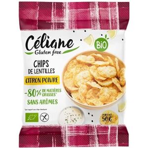 Epicerie salée Céliane Chips de lentilles citron poivre 50g Vendu par unité - Publicité Epicerie salée Céliane Chips de lentilles citron poivre 50g Vendu par unité - Publicité