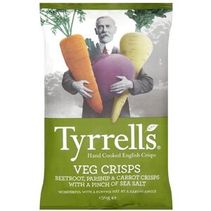 Tyrrells Tyrrell's Chips Légumes Betterave/Panais/Carotte avec Pincée de Sel 150 g - Publicité Tyrrells Tyrrell's Chips Légumes Betterave/Panais/Carotte avec Pincée de Sel 150 g - Publicité
