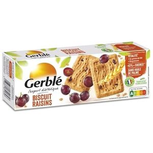 Gerblé Biscuits Aux Raisins 270G Lot De 4 - Publicité Gerblé Biscuits Aux Raisins 270G Lot De 4 - Publicité