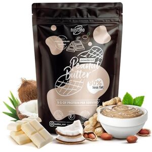 Nustino Beurre de Cacahuète en Poudre Chocolat Blanc & Noix de Coco 400g 50% de Protéines, 90% de Matières Grasses en Moins Idéal Fitness, Shakes et Cuisine Healthy Alternative Saine - Publicité Nustino Beurre de Cacahuète en Poudre Chocolat Blanc & Noix de Coco 400g 50% de Protéines, 90% de Matières Grasses en Moins Idéal Fitness, Shakes et Cuisine Healthy Alternative Saine - Publicité