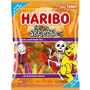 HARIBO Crazy Skeletties – Squelettes fous dans divers acides et saveurs incroyables – Idéal pour les fêtes et Halloween – 160 g - Publicité HARIBO Crazy Skeletties – Squelettes fous dans divers acides et saveurs incroyables – Idéal pour les fêtes et Halloween – 160 g - Publicité