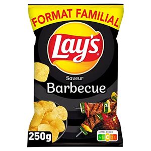 AUCHAN Lot de 3 unités *** LAY'S Chips saveur barbecue format familial 250g - Publicité