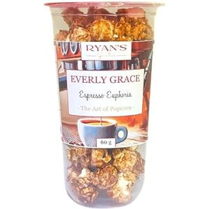 Everly Grace Popcorn – Espresso Euphoria, 60 g – Gobelets de popcorn au caramel sucré et véritable espresso, grignotage silencieux, fait main en Allemagne - Publicité Everly Grace Popcorn – Espresso Euphoria, 60 g – Gobelets de popcorn au caramel sucré et véritable espresso, grignotage silencieux, fait main en Allemagne - Publicité