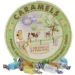 Caramels d'Isigny Assortiment de Caramels Boite Camembert de 75g Produits-Normandie - Publicité Caramels d'Isigny Assortiment de Caramels Boite Camembert de 75g Produits-Normandie - Publicité