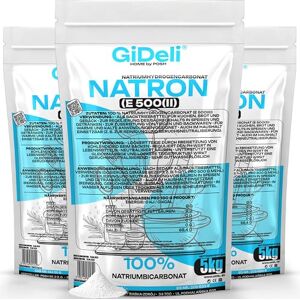 GiDeli Bicarbonate de Soude Ménager Bicarbonate de Sodium 3x 5kg Multi-Usages qualité des aliments Qualité PureBicarbonate de Soude, sel de sodium (15kg) - Publicité GiDeli Bicarbonate de Soude Ménager Bicarbonate de Sodium 3x 5kg Multi-Usages qualité des aliments Qualité PureBicarbonate de Soude, sel de sodium (15kg) - Publicité