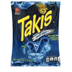 Takis Blue Heat Lot de 8 chips de piment chaud pour tortilla 113,4 g - Publicité