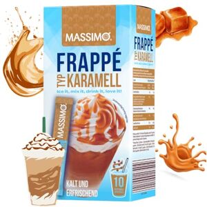 MASSIMO Frappé Caramel Lot de 16 boîtes de 250 g (160 bâtonnets de 25 g) – Délicieuse boisson instantanée en poudre avec café instantané, caféine, préparation rapide - Publicité MASSIMO Frappé Caramel Lot de 16 boîtes de 250 g (160 bâtonnets de 25 g) – Délicieuse boisson instantanée en poudre avec café instantané, caféine, préparation rapide - Publicité