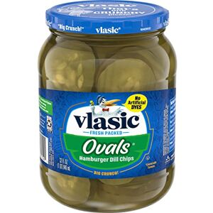 Vlasic Copeaux de cornichon, aneth de hamburger, ovale, 81 ml - Publicité Vlasic Copeaux de cornichon, aneth de hamburger, ovale, 81 ml - Publicité