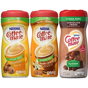 Coffee Mate Coffee-mate Sugar Free Three(3) Flavor Bundle Vanilla Caramel, Creamy Chocolate, and Hazelnut - Publicité Coffee Mate Coffee-mate Sugar Free Three(3) Flavor Bundle Vanilla Caramel, Creamy Chocolate, and Hazelnut - Publicité