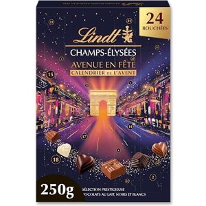 Lindt Calendrier de l'Avent CHAMPS-ÉLYSÉES Assortiment de Chocolats au Lait, Noirs et Blancs Pralinés, Croustillants et Onctueux Idéal pour Noël, 250g - Publicité Lindt Calendrier de l'Avent CHAMPS-ÉLYSÉES Assortiment de Chocolats au Lait, Noirs et Blancs Pralinés, Croustillants et Onctueux Idéal pour Noël, 250g - Publicité