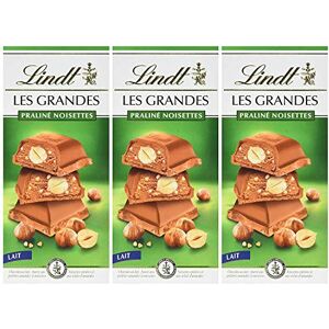 Lindt Tablette Pralinés Noisettes LES GRANDES Chocolat au Lait 225g Lot de 3 - Publicité Lindt Tablette Pralinés Noisettes LES GRANDES Chocolat au Lait 225g Lot de 3 - Publicité