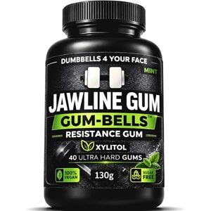GUM-BELLS GUMBELLS® Xylitol Jawline Gum – Gomme dure ultra résistante Façonneur de mâchoire et d'exercice de la mâchoire Outil de mastication et de Looksmaxxing Saveur menthe Sorbitol + sans sucre Lot - Publicité GUM-BELLS GUMBELLS® Xylitol Jawline Gum – Gomme dure ultra résistante Façonneur de mâchoire et d'exercice de la mâchoire Outil de mastication et de Looksmaxxing Saveur menthe Sorbitol + sans sucre Lot - Publicité