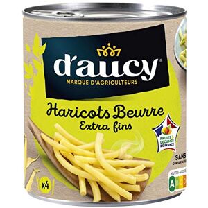 HARICOTS BEURRE EXTRA FINS 440G, D'AUCY, LOT DE 4 - Publicité HARICOTS BEURRE EXTRA FINS 440G, D'AUCY, LOT DE 4 - Publicité