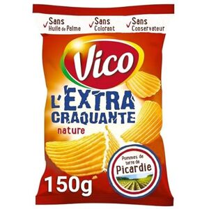 Génerique VICO Chips Ondulées Extra Craquantes Nature 150G Lot De (4) livraison offerte - Publicité Génerique VICO Chips Ondulées Extra Craquantes Nature 150G Lot De (4) livraison offerte - Publicité