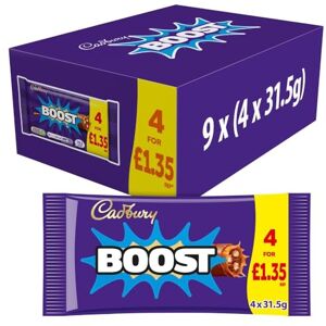 Cadbury Boost Lot de 9 paquets de barres de chocolat - Publicité Cadbury Boost Lot de 9 paquets de barres de chocolat - Publicité