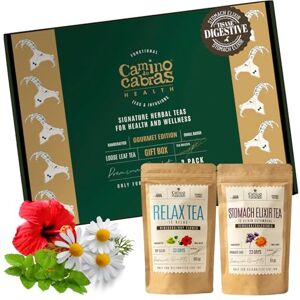 CAMINO DE CABRAS Coffret Thé Cadeau – Tisane Sommeil, Anti Stress + Infusion Digestion, Anti ballonnements et Ventre Gonflé, Sans Caféine, Mélisse, Camomille, Réglisse, Fenouil, Anis, Cardamome, Thé en Vrac 2 x 100g - Publicité CAMINO DE CABRAS Coffret Thé Cadeau – Tisane Sommeil, Anti Stress + Infusion Digestion, Anti ballonnements et Ventre Gonflé, Sans Caféine, Mélisse, Camomille, Réglisse, Fenouil, Anis, Cardamome, Thé en Vrac 2 x 100g - Publicité