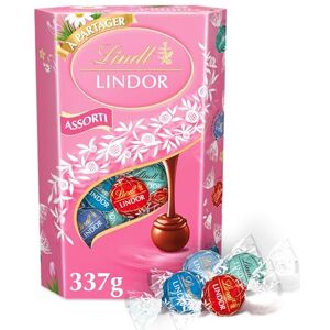 Lindt Cornet LINDOR Assortiment de Chocolats au Lait, Cœur Blanc, Coco et Caramel Pointe de Sel Idéal pour Pâques, 337g - Publicité Lindt Cornet LINDOR Assortiment de Chocolats au Lait, Cœur Blanc, Coco et Caramel Pointe de Sel Idéal pour Pâques, 337g - Publicité
