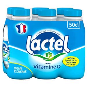 Lactel Lait Demi-Écrémé Vitamine D Bouteille, 6 x 500ml - Publicité Lactel Lait Demi-Écrémé Vitamine D Bouteille, 6 x 500ml - Publicité