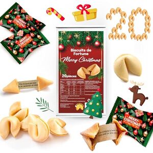 D&D FUN COOKIES Set de biscuits de fortune de Noël, 20 pièces Excellent cadeau pour les invités Biscuits de fortune pour les fêtes Emballage individuel Biscuits de fortune chinois (S) - Publicité D&D FUN COOKIES Set de biscuits de fortune de Noël, 20 pièces Excellent cadeau pour les invités Biscuits de fortune pour les fêtes Emballage individuel Biscuits de fortune chinois (S) - Publicité