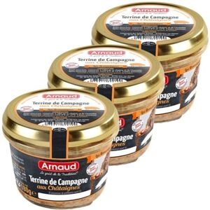 Arnaud Lot 3x Terrine de campagne aux châtaignes Bocal 180g - Publicité Arnaud Lot 3x Terrine de campagne aux châtaignes Bocal 180g - Publicité