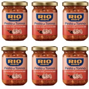 Rio Pesto al Tonno con Olive Nere e Peperoncino pesto thon avec olives noires et piment 130 g - Publicité Rio Pesto al Tonno con Olive Nere e Peperoncino pesto thon avec olives noires et piment 130 g - Publicité