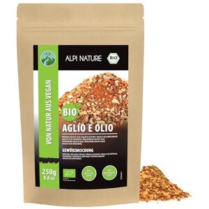 Alpi Nature Aglio e Olio Assaisonnement BIO 250g, Assaisonnement Italien, Mélange d'épices Piquantes - Publicité Alpi Nature Aglio e Olio Assaisonnement BIO 250g, Assaisonnement Italien, Mélange d'épices Piquantes - Publicité